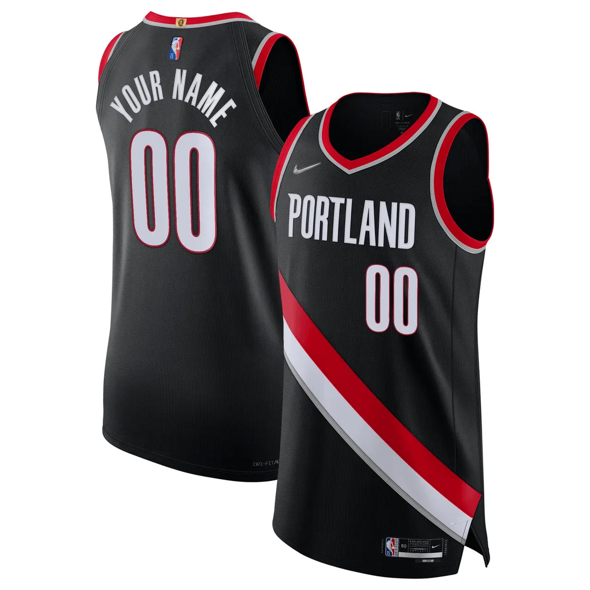 Custom Portland Black Jersey