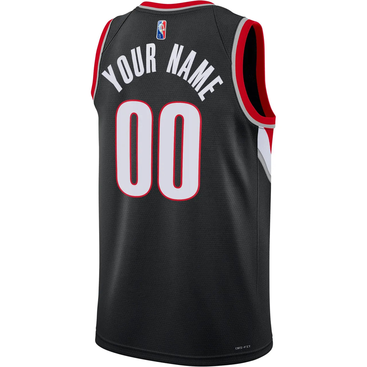 Trail Blazers Black Custom Jersey nike - Hình 4