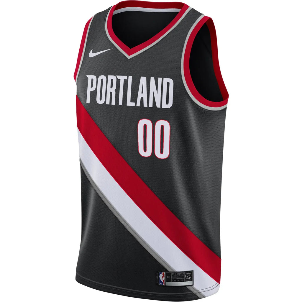 nike Blazers Black Custom Jersey - Hình 2