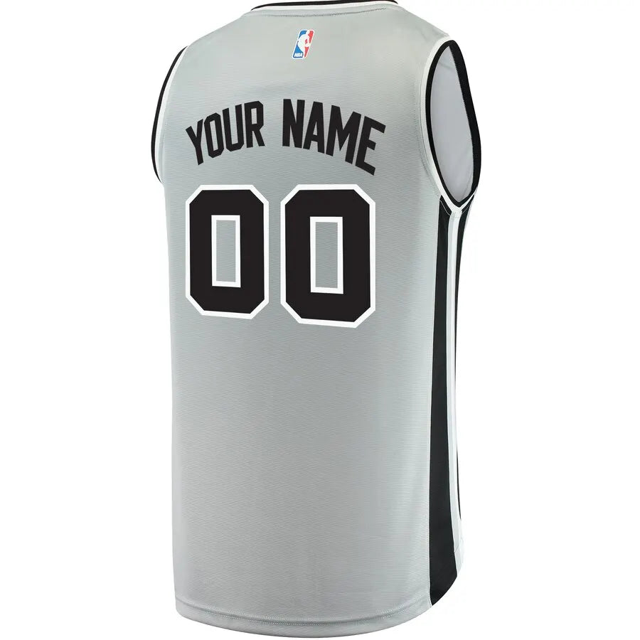 custom Fanatics Spurs Gray Jersey - Hình 3