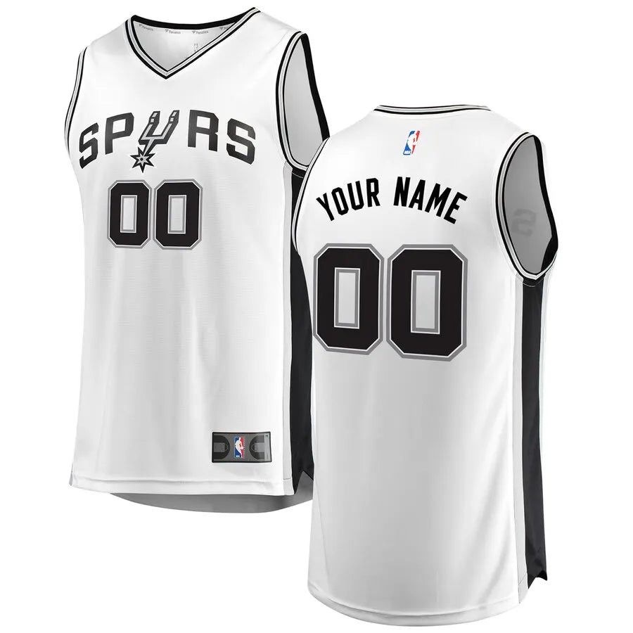 Custom Spurs White Jersey
