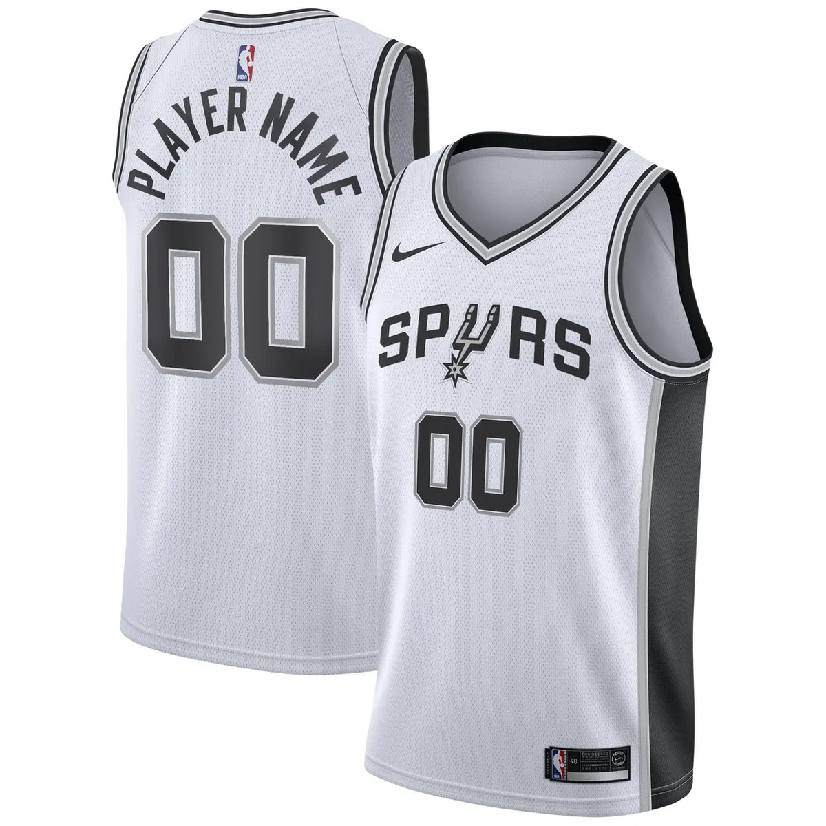 custom player Nike Spurs White Jersey - Hình 2