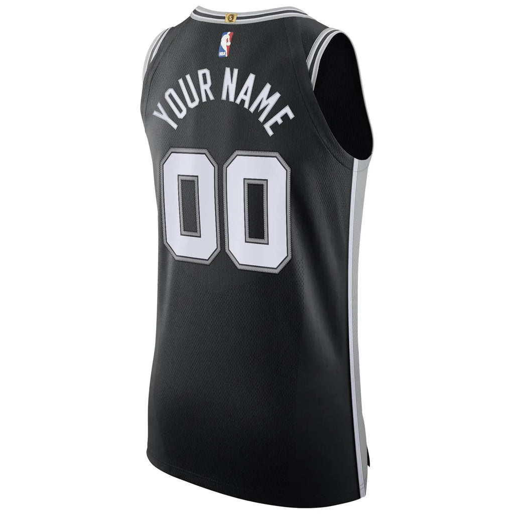 nike statement Spurs Black Custom Jersey - Hình 3