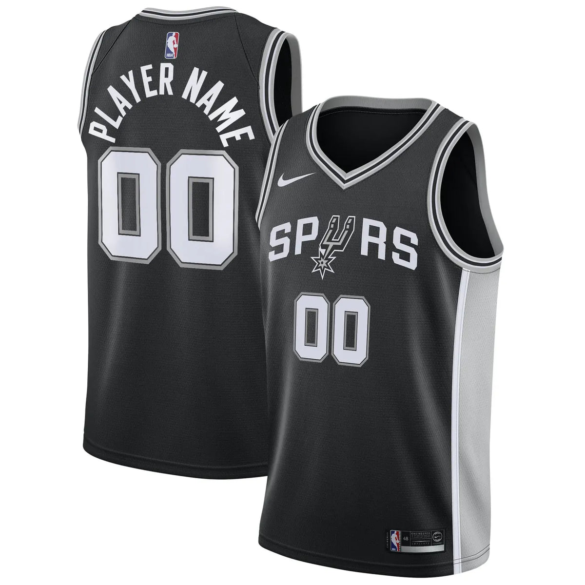 Spurs Black Custom Jersey nike