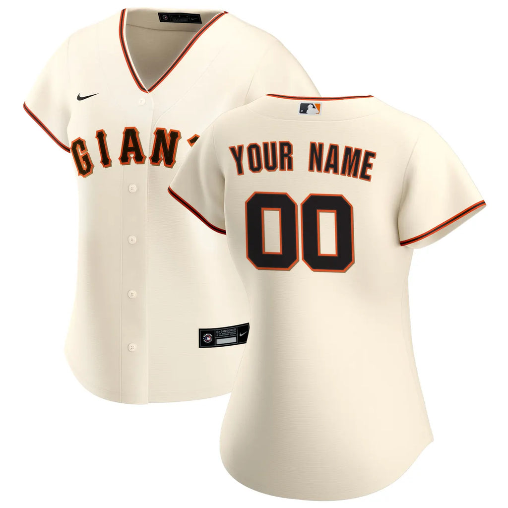 personalize Nike Giants Cream Custom Jersey