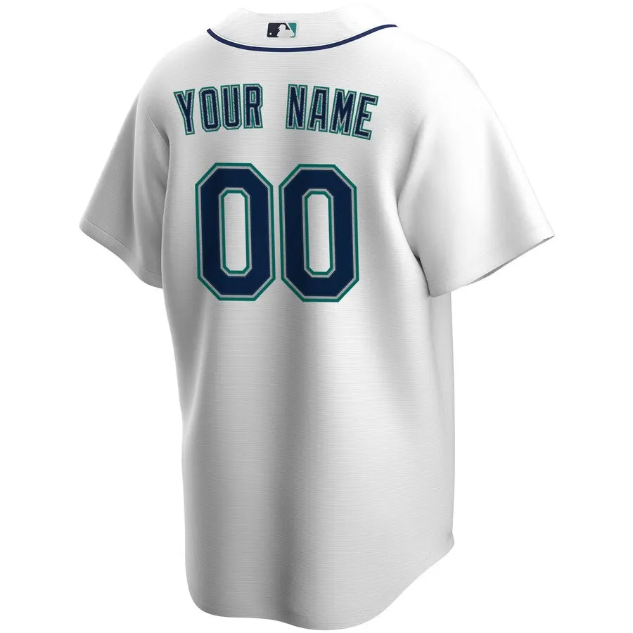 nike replica Mariners White Custom Jersey - Hình 3
