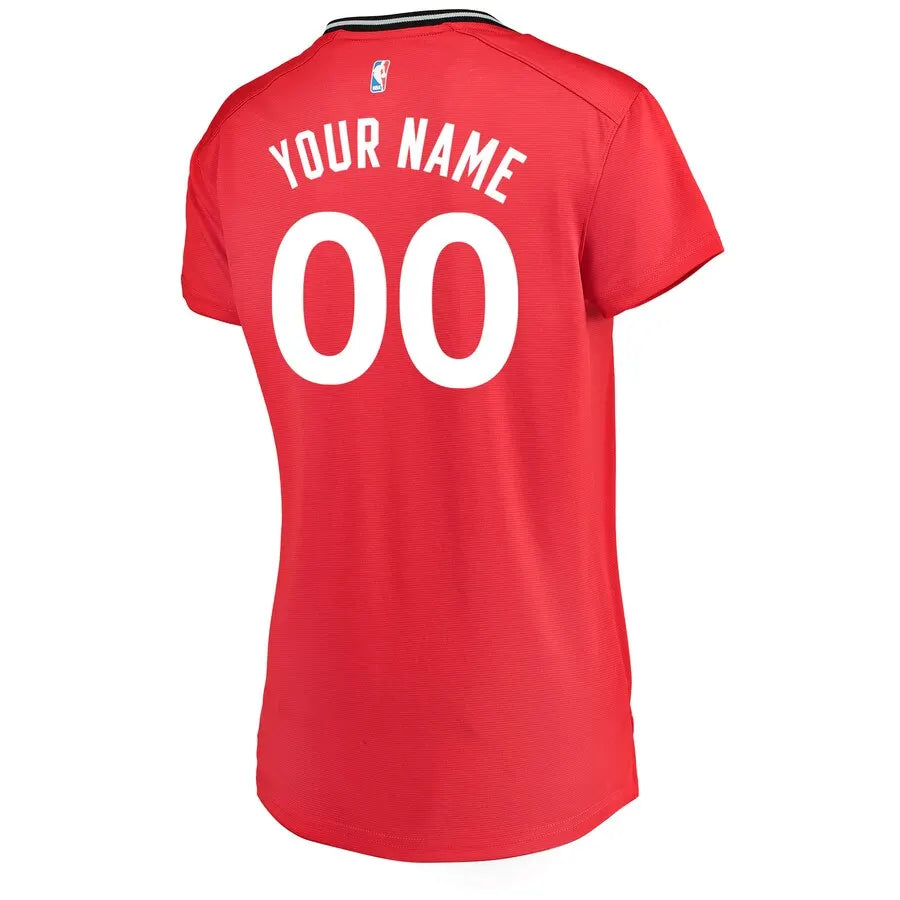 Raptors Women's Red Custom Jersey - Hình 3