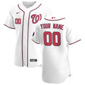 Nationals White Replica Custom Jersey