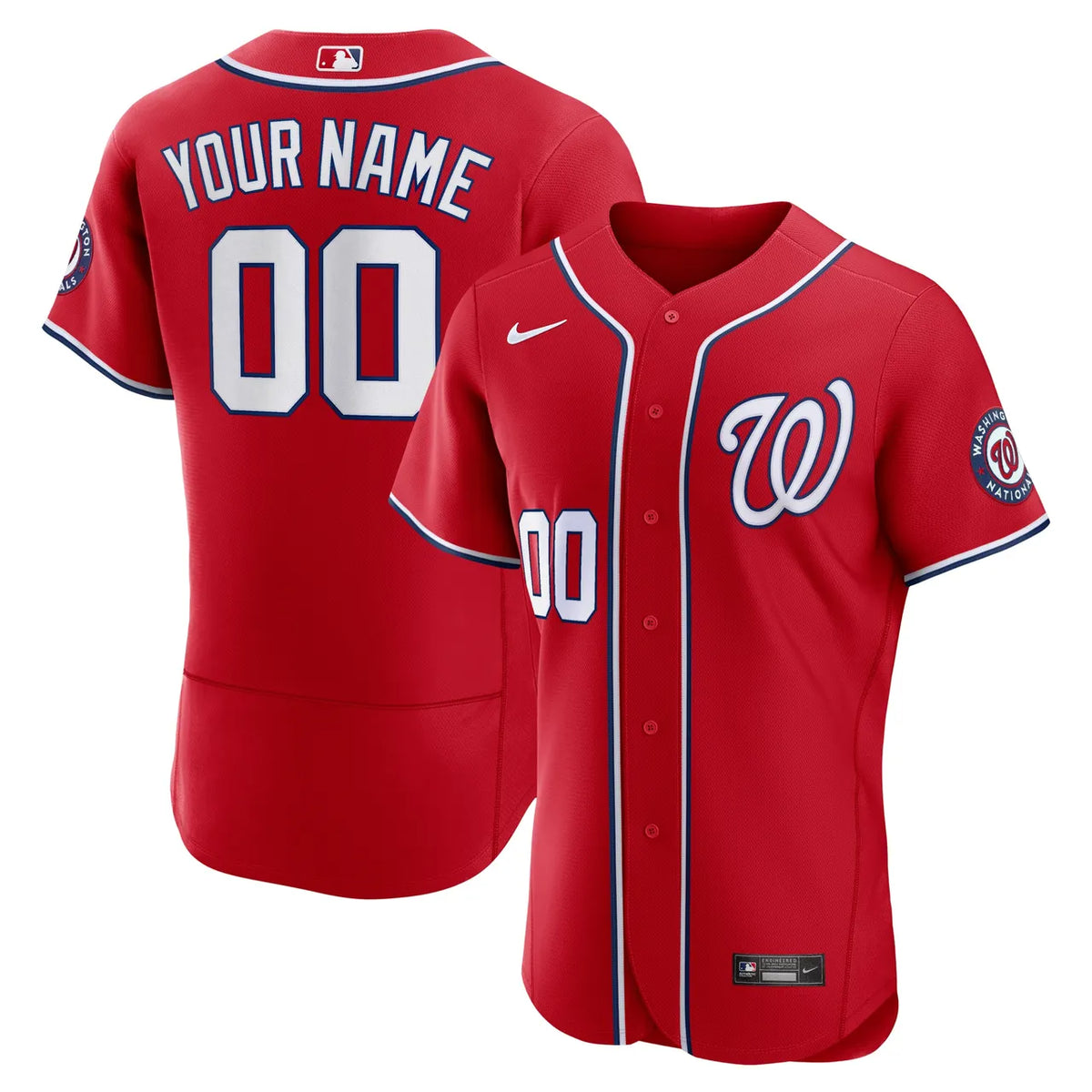 Nationals Red Custom Jersey