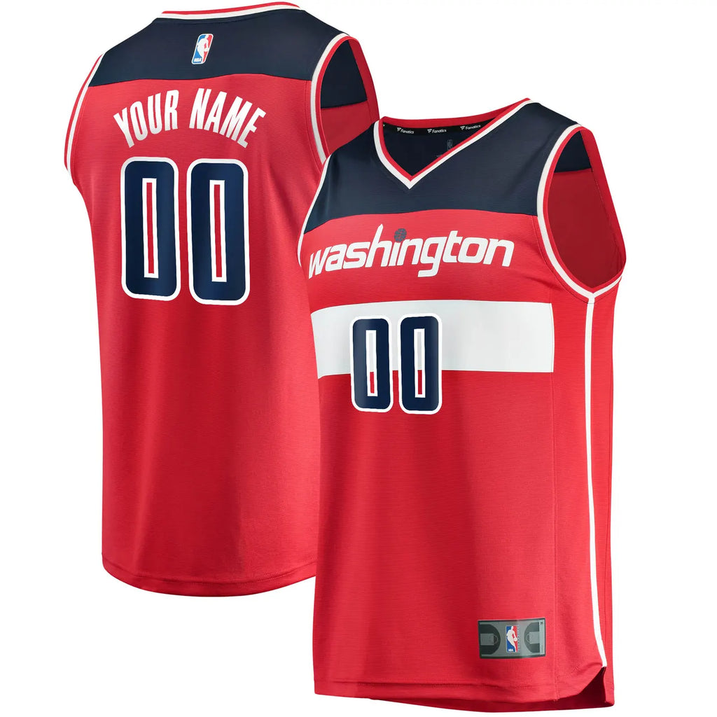 washington Fanatics Wizards Red Custom Jersey