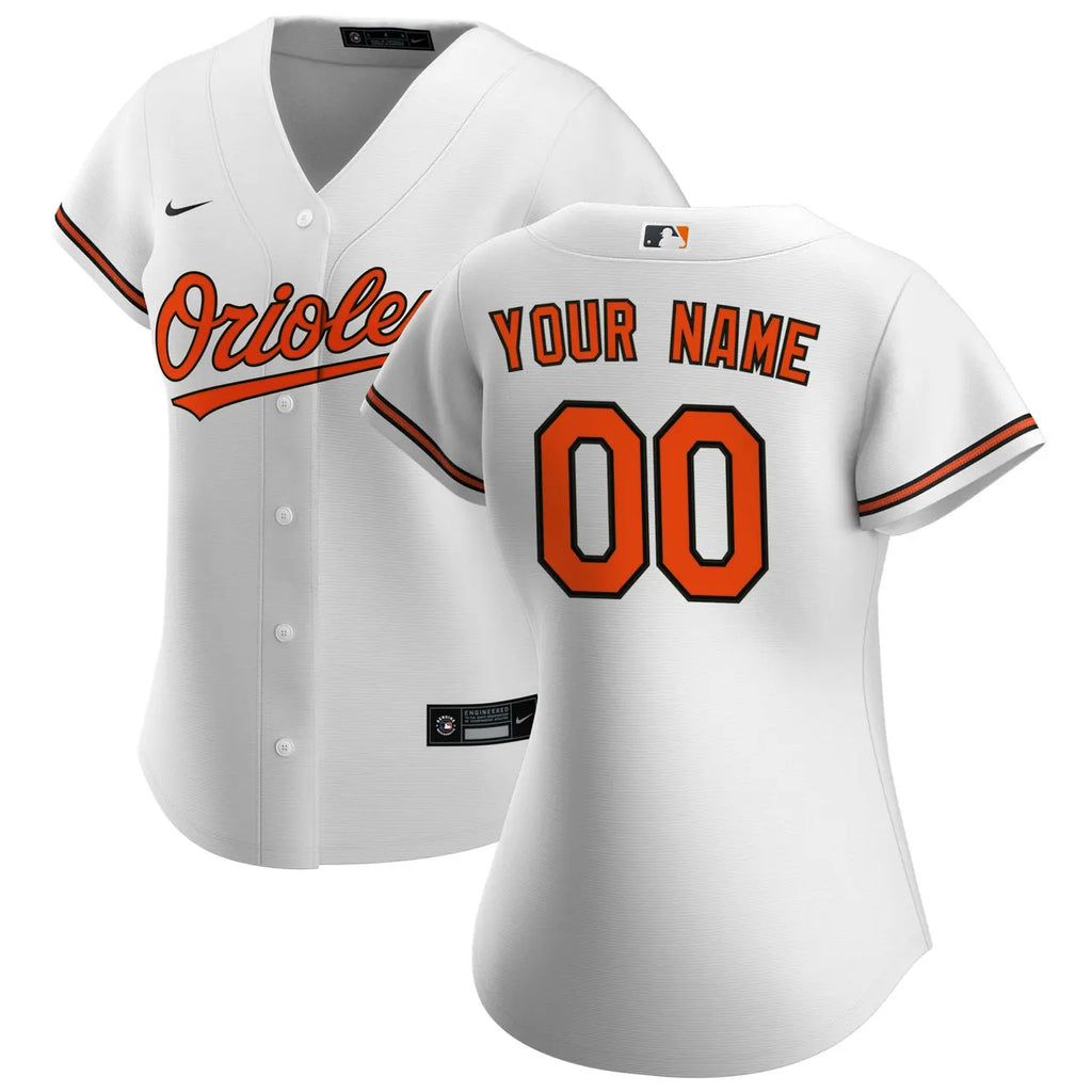 Orioles White Custom Jersey