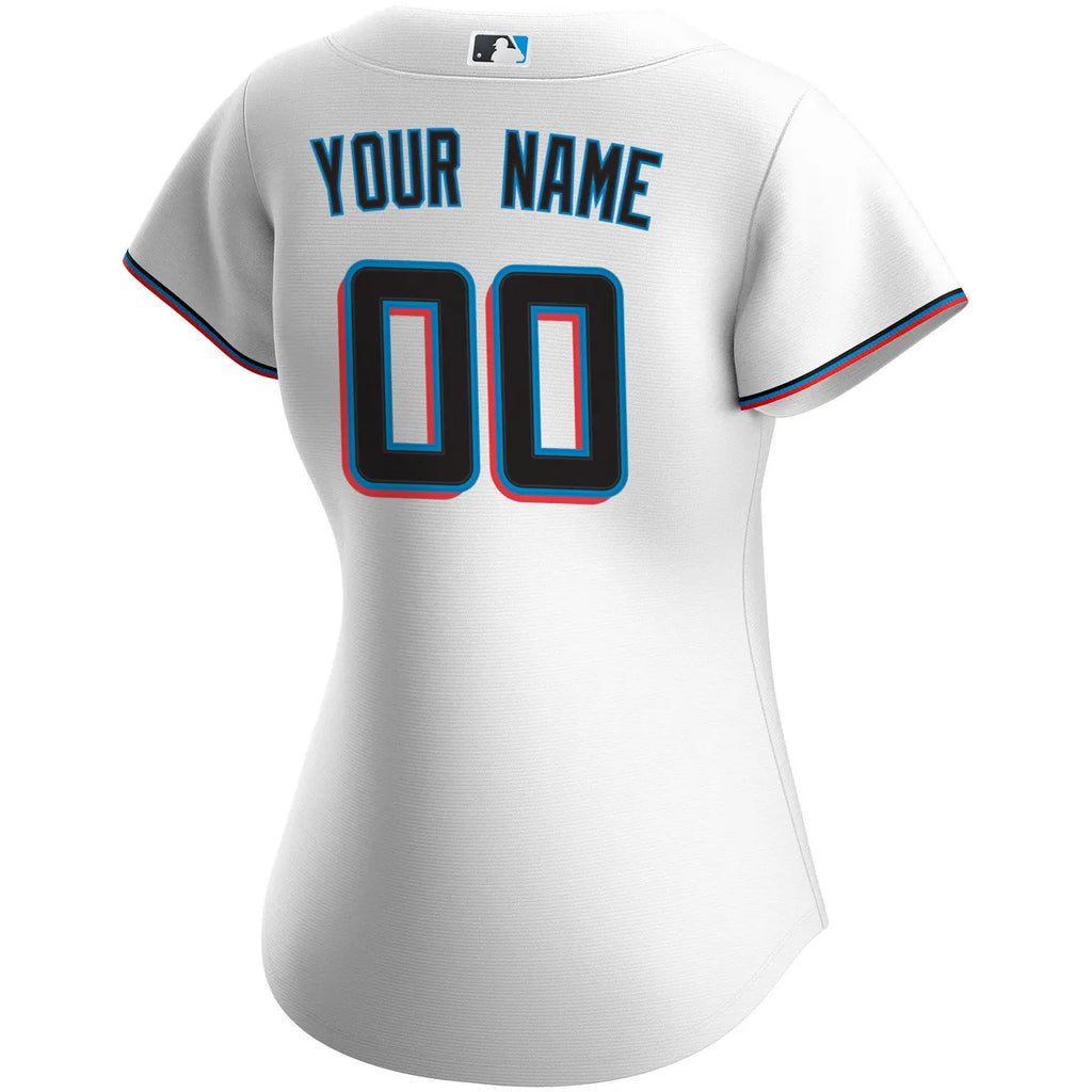 nike replica Miami Marlins White Jersey - Hình 3