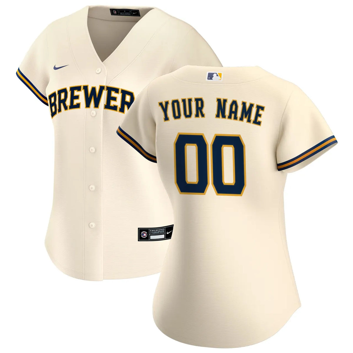 Cream Brewers Custom Jersey