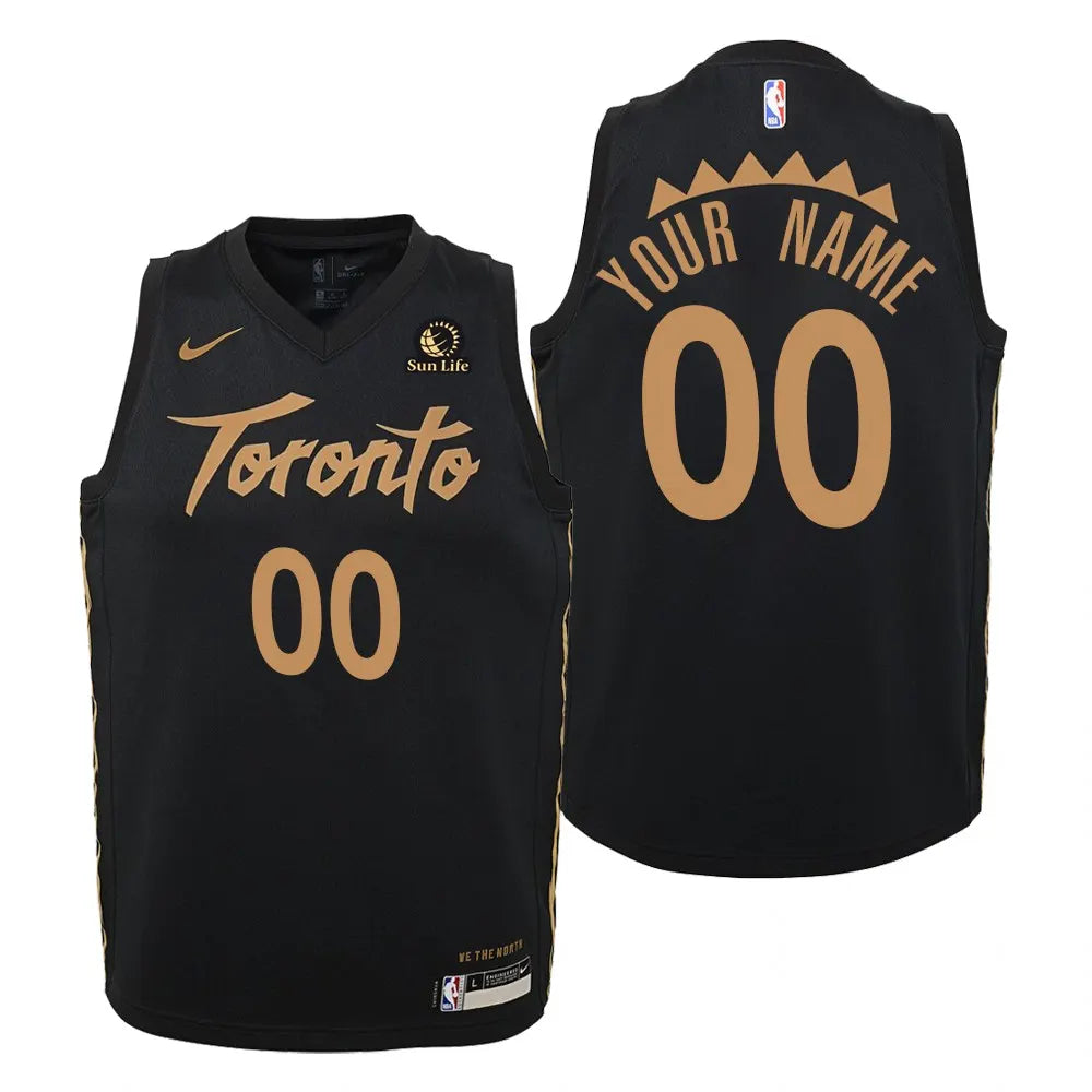 nike Raptors Black Gold Jersey